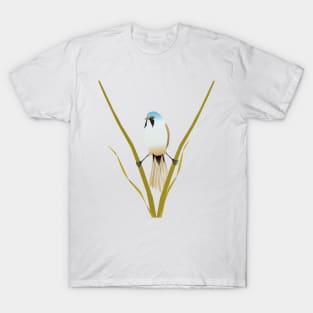 Bearded reedling digital illustration T-Shirt